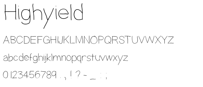 HighYield font