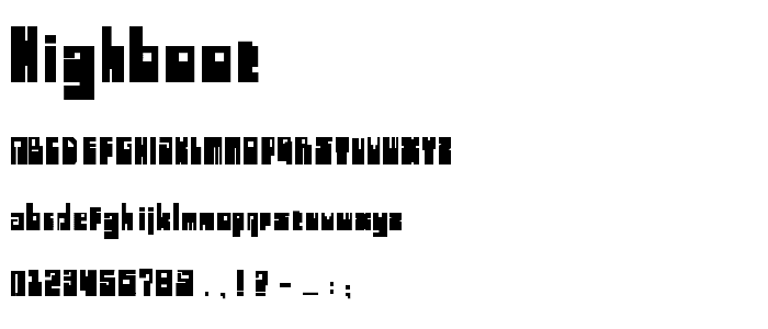 Highboot font