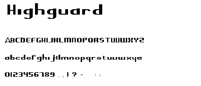 Highguard font