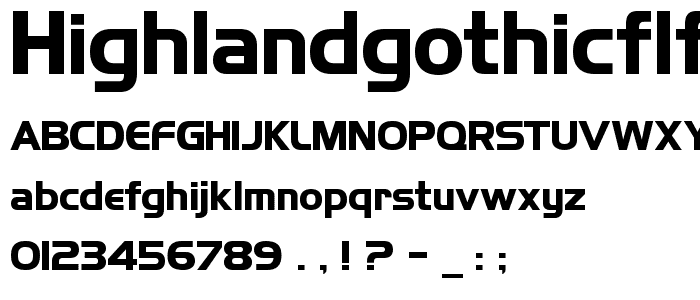 HighlandGothicFLF Bold font
