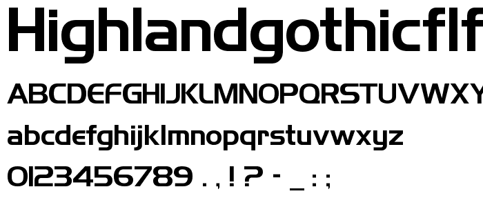 HighlandGothicFLF font