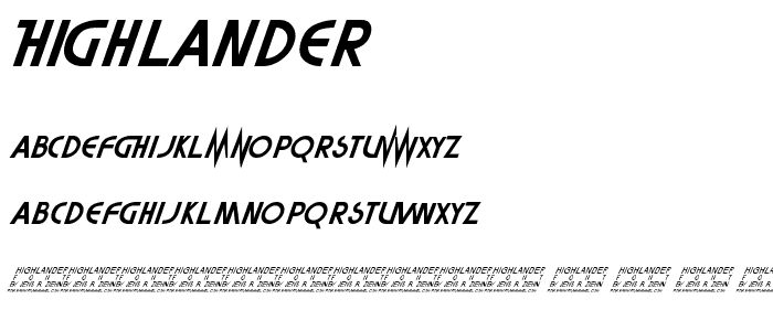 Highlander font