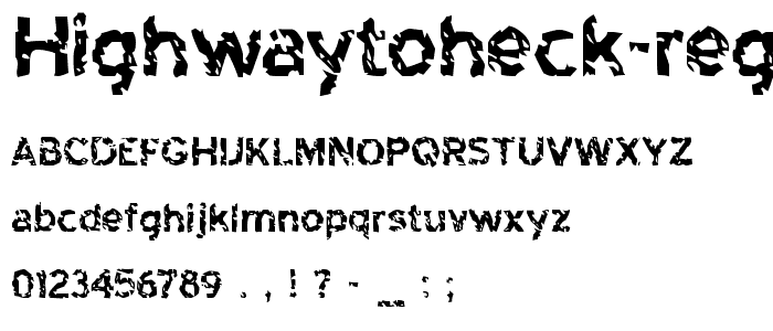 HighwaytoHeck-Regular font