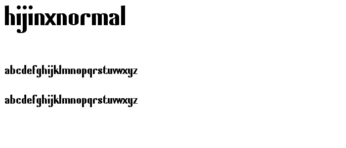 Hijinx Normal font