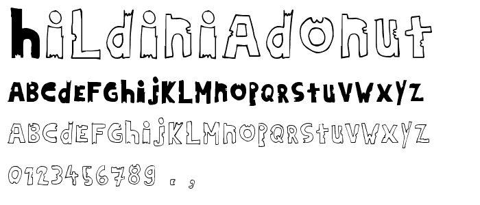 HildiniaDonut font