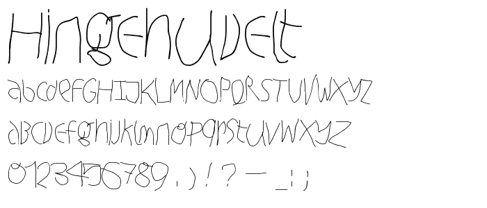 Hingehudelt font