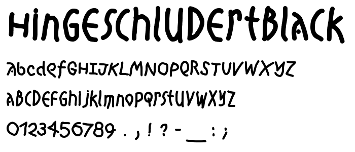 HingeschludertBlack font