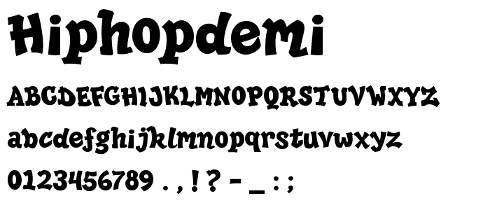 HipHopDemi font