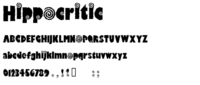 HippoCritic font