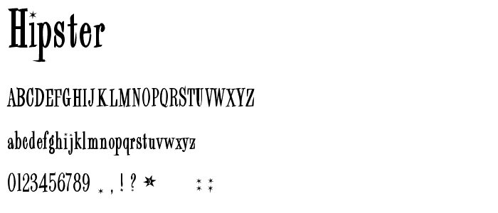 Hipster font