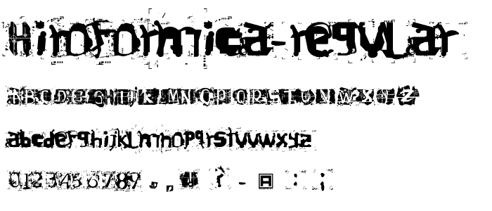 Hiroformica-Regular font