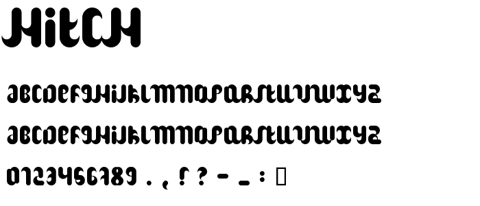 Hitch font