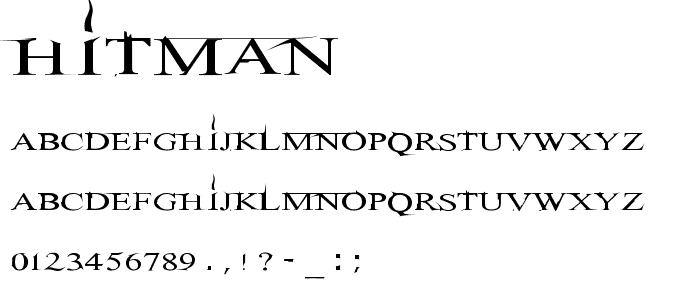 Hitman font