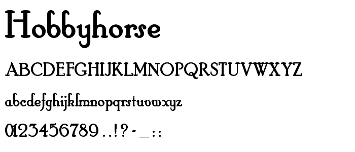 HobbyHorse font