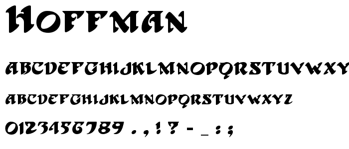 Hoffman font