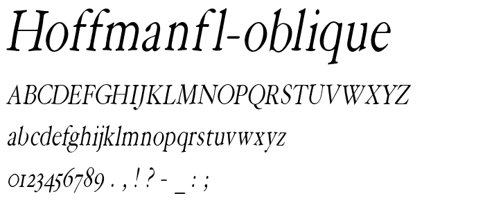 HoffmanFL-Oblique font