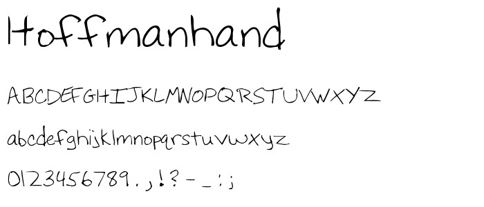 Hoffmanhand font