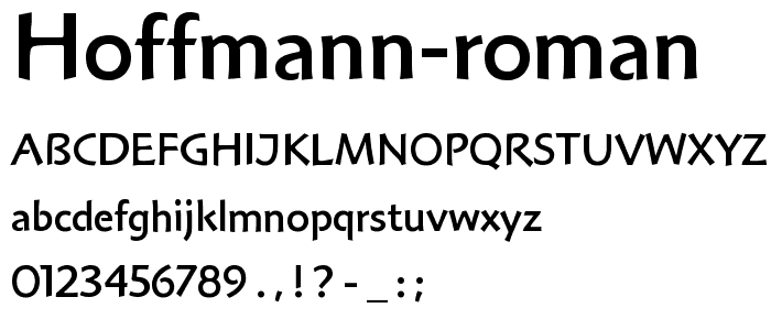 Hoffmann-Roman font