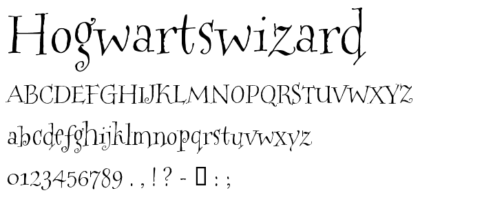 HogwartsWizard font