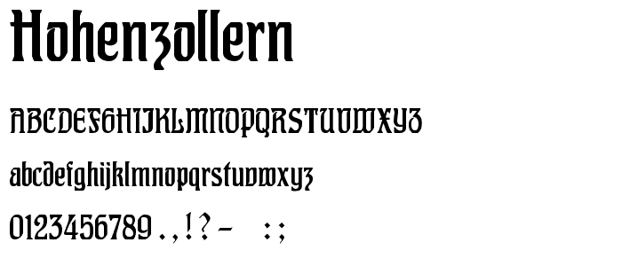 Hohenzollern font