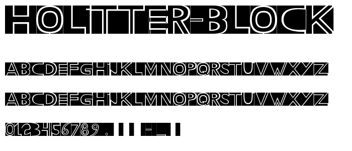 Holitter Block font