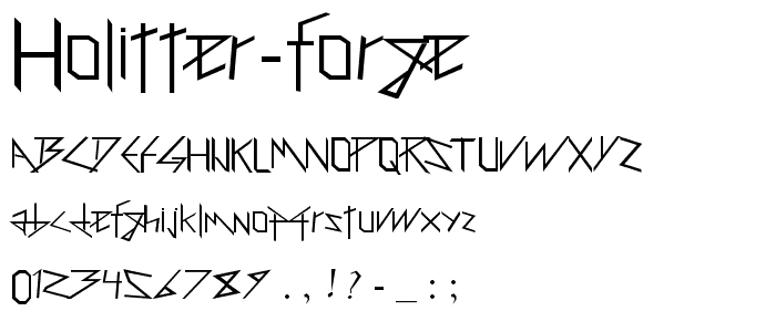 Holitter Forge font