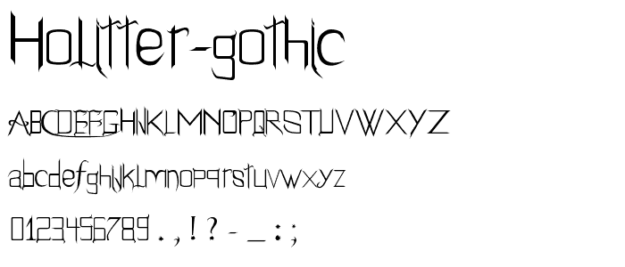 Holitter Gothic font