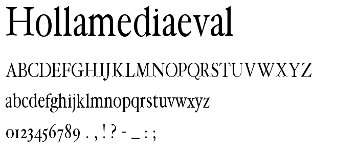 HollaMediaeval font