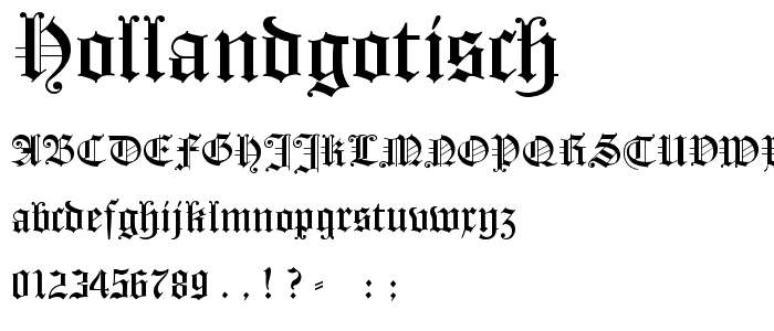 HollandGotisch font