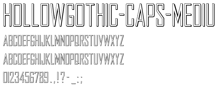 HollowGothic Caps Medium font