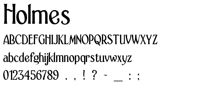Holmes font