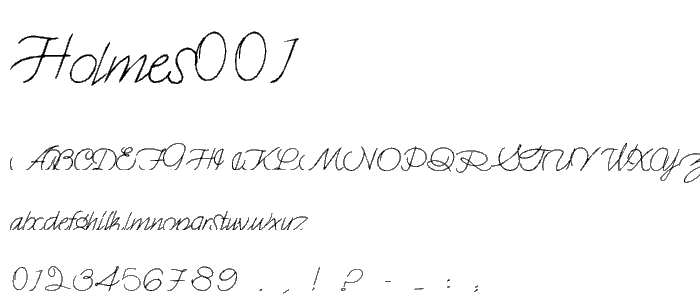 Holmes001 font