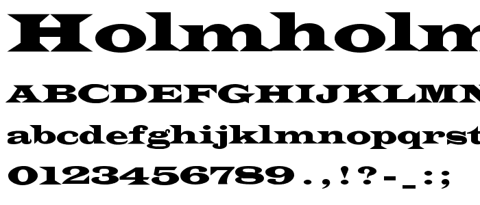 Holmholm font