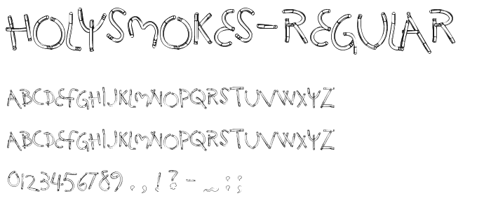 HolySmokes-Regular font