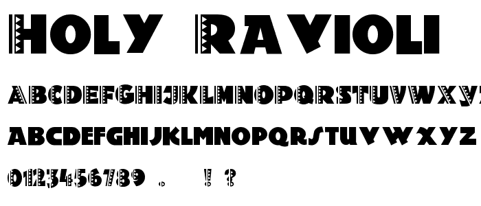 Holy-Ravioli font