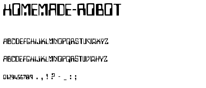 Homemade Robot font