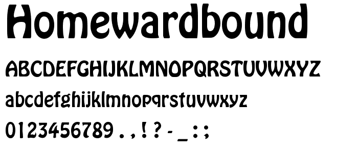 HomewardBound font