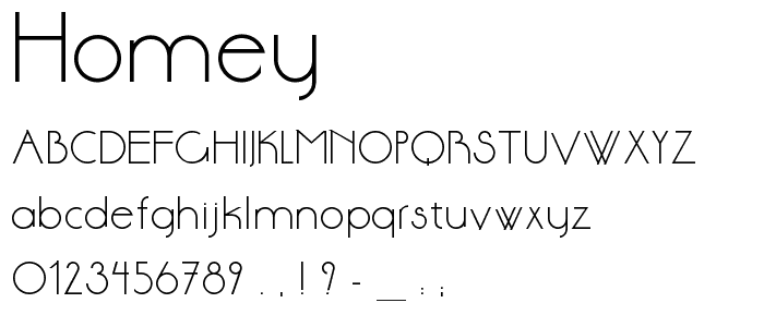 Homey font
