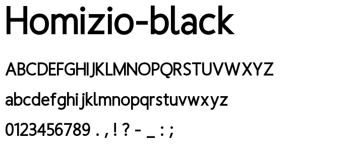 Homizio Black font