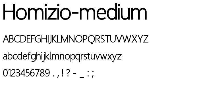 Homizio Medium font