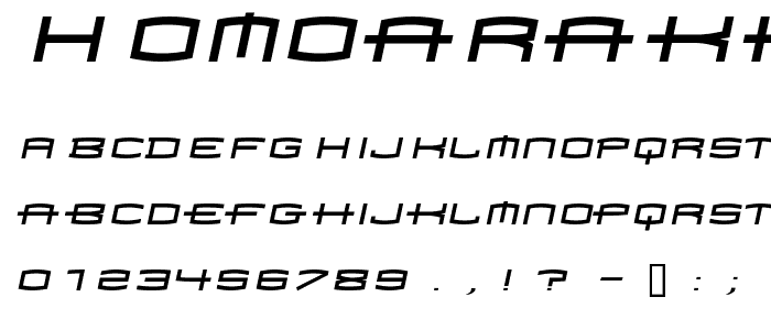 Homoarakhn font