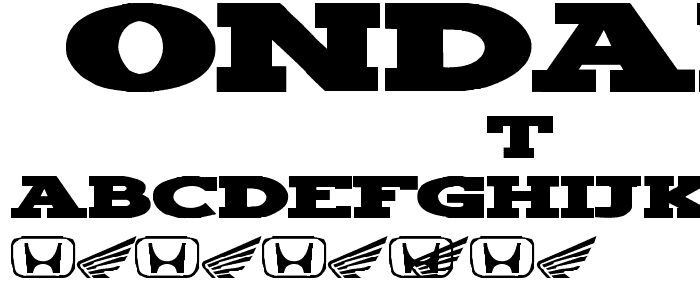 Hondafont font