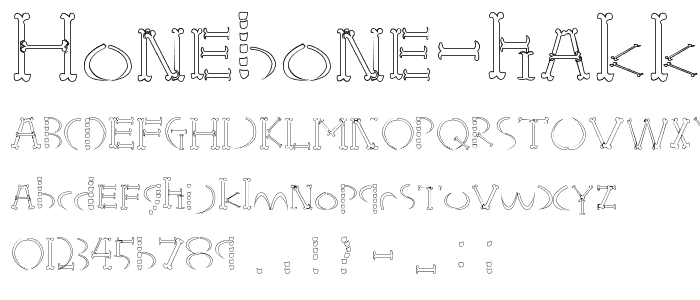 HoneBone-Hakkotsu font