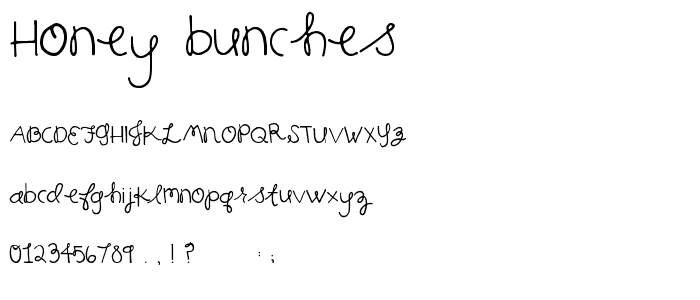 Honey Bunches font