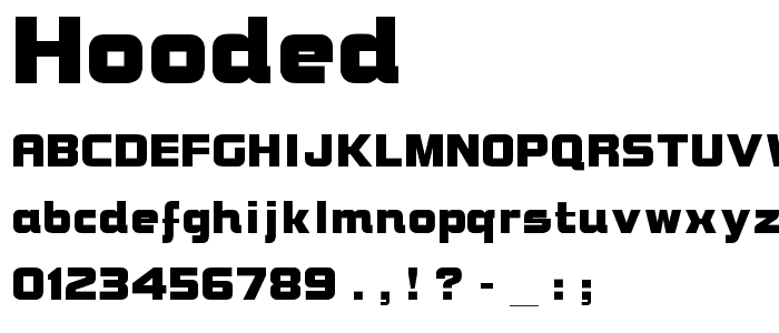 Hooded font