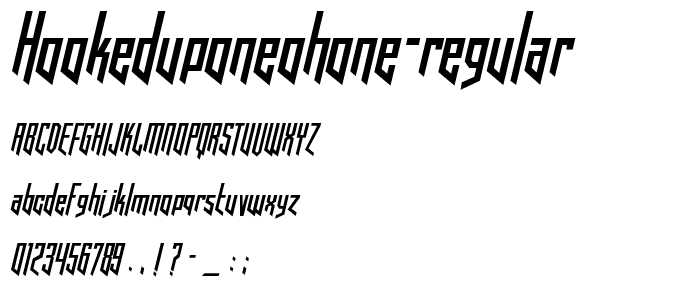 HookedUpOneOhOne-Regular font