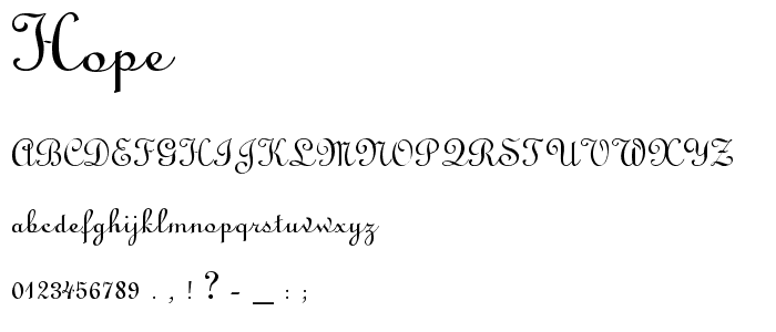 Hope font