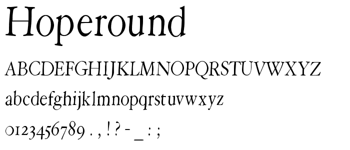 HopeRound font