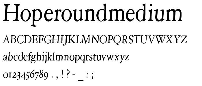 HopeRoundMedium font