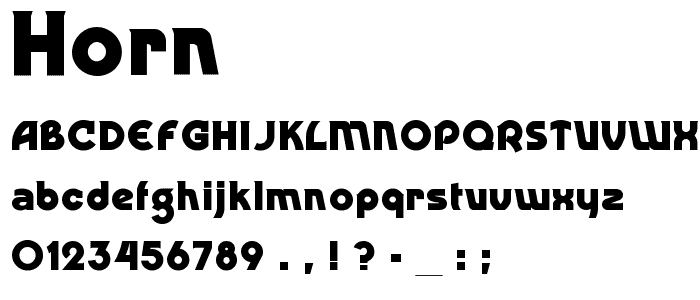 Horn font